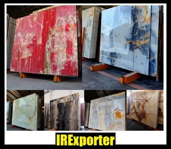 Export of Colored onyx stone
