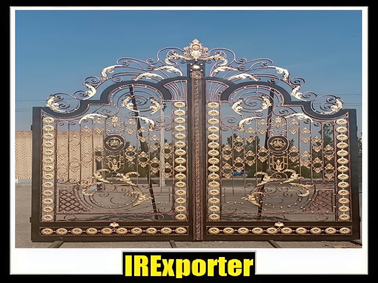 New wrought iron villa door