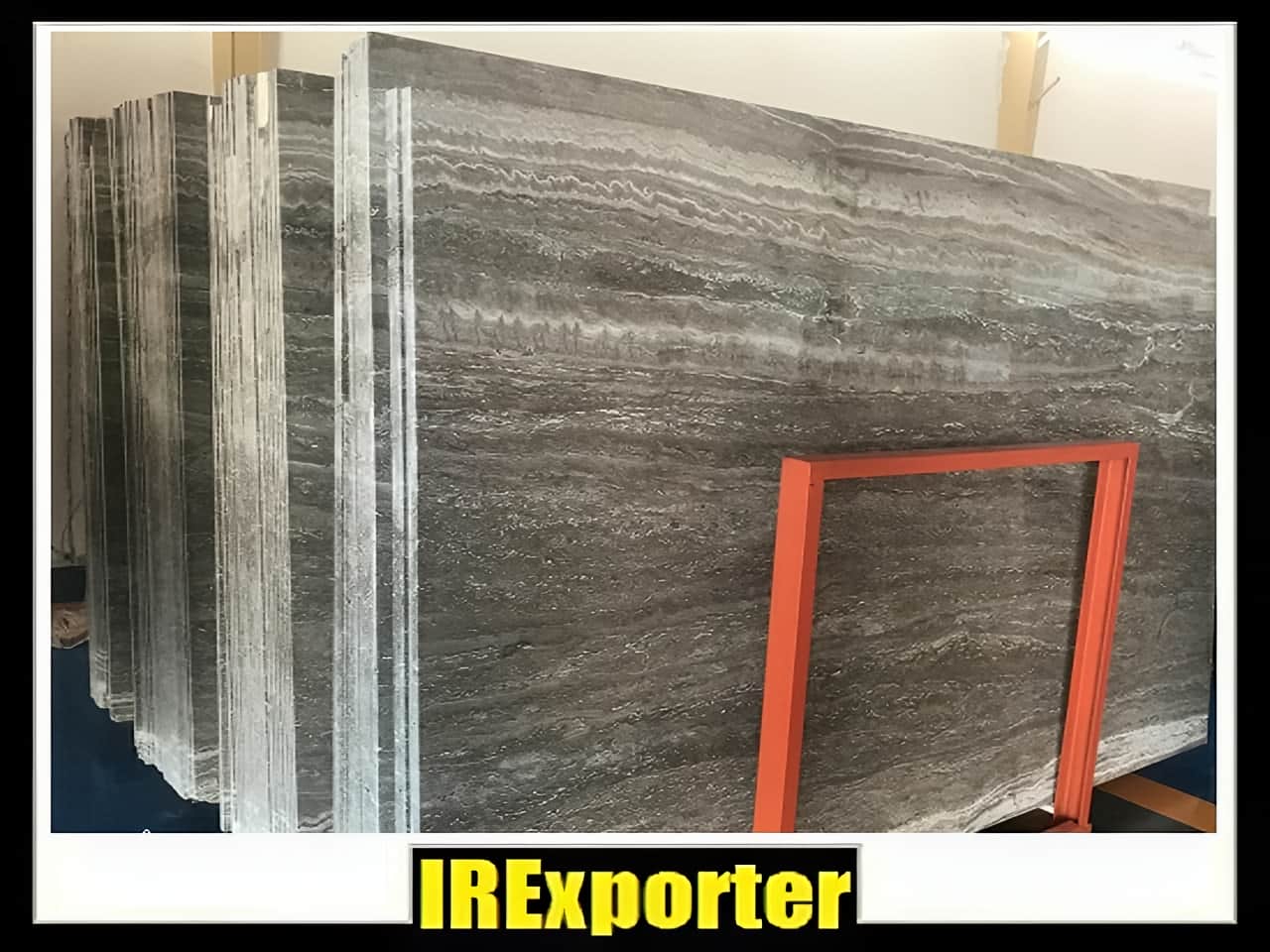 Export of metric colored travertine
